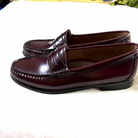 Weejuns G.H. Bass Whitney oxblood Burgundy Leather Loafers women’s 8.5 shoes - Picture 3 of 16